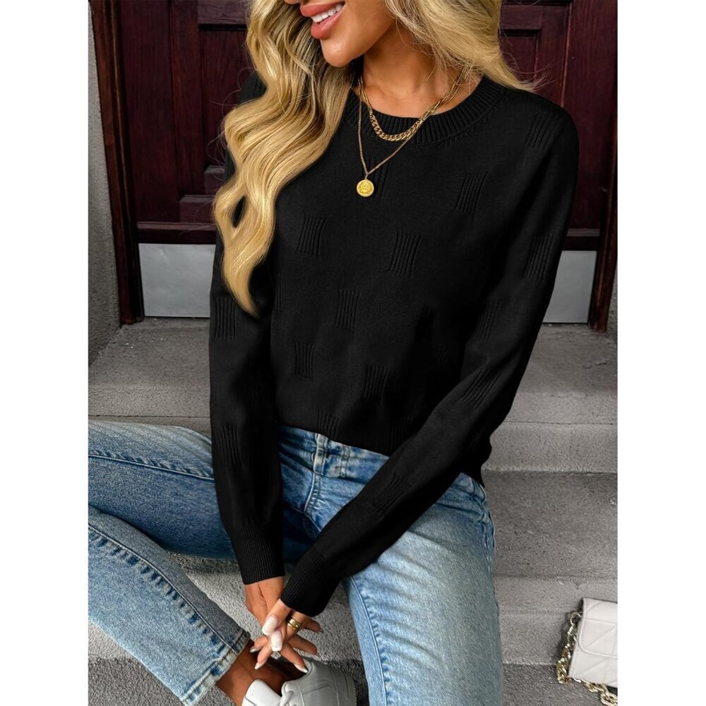 Womens Sweaters Fall Fashion 2025 Lightweight Long Sleeve Knit Pullover Casual T - Picture 4 of 6